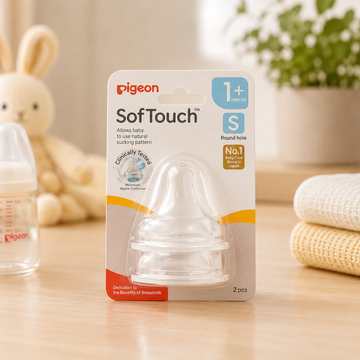 PIGEON SOFTOUCH WIDE NECK NIPPLE PK-2
