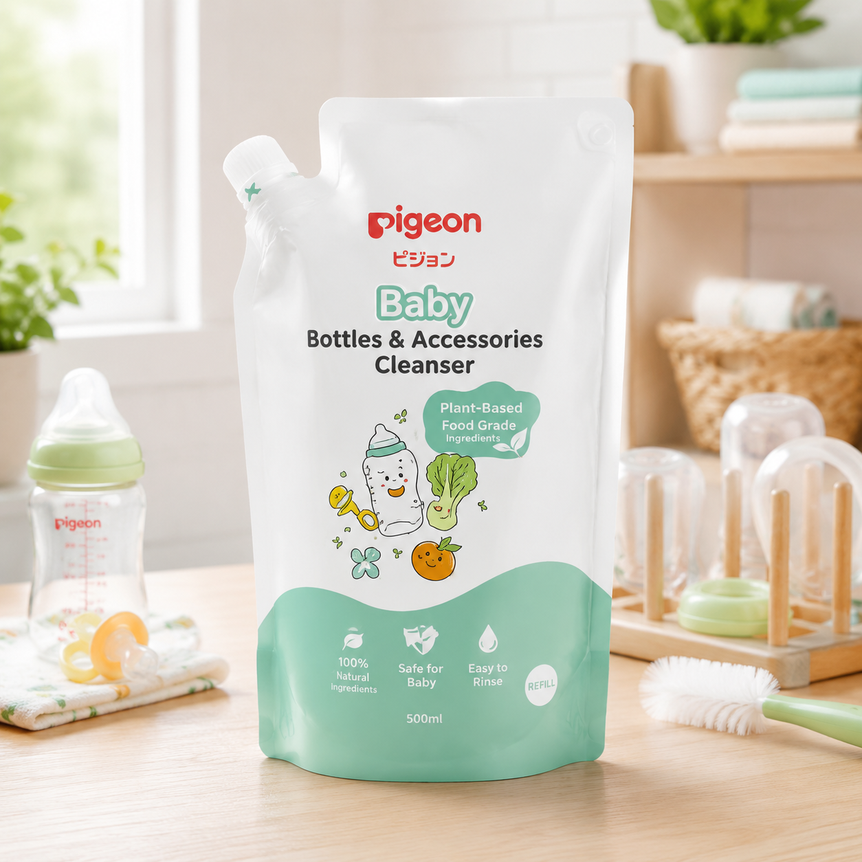 PIGEON BABY BOTTLE & ACCESSORIES LIQUID CLEANSER REFILL 450ML