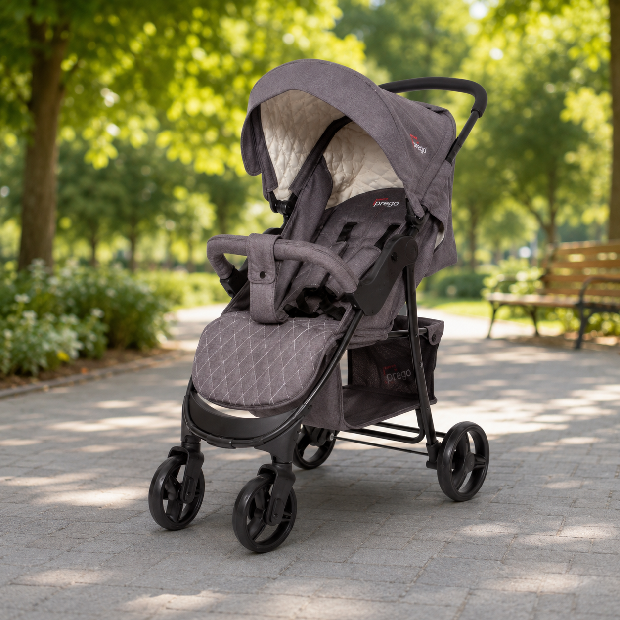 TINNIES BABY STROLLER - GREY