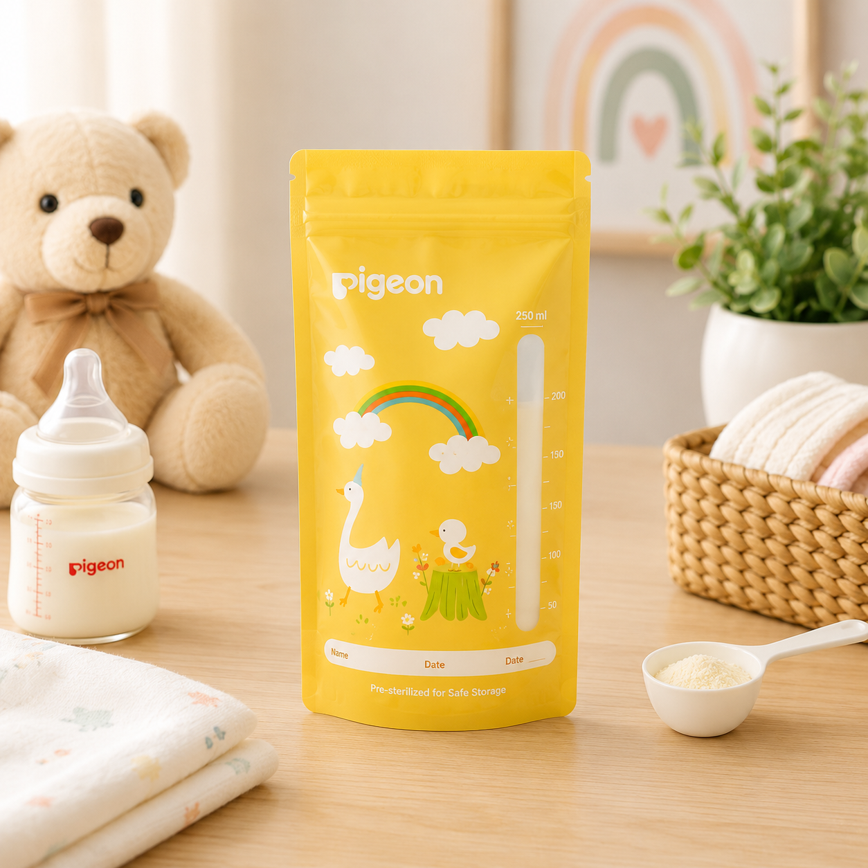 PIGEON BREASTMILK STORAGE BAGS – 180ML (25 PCS)