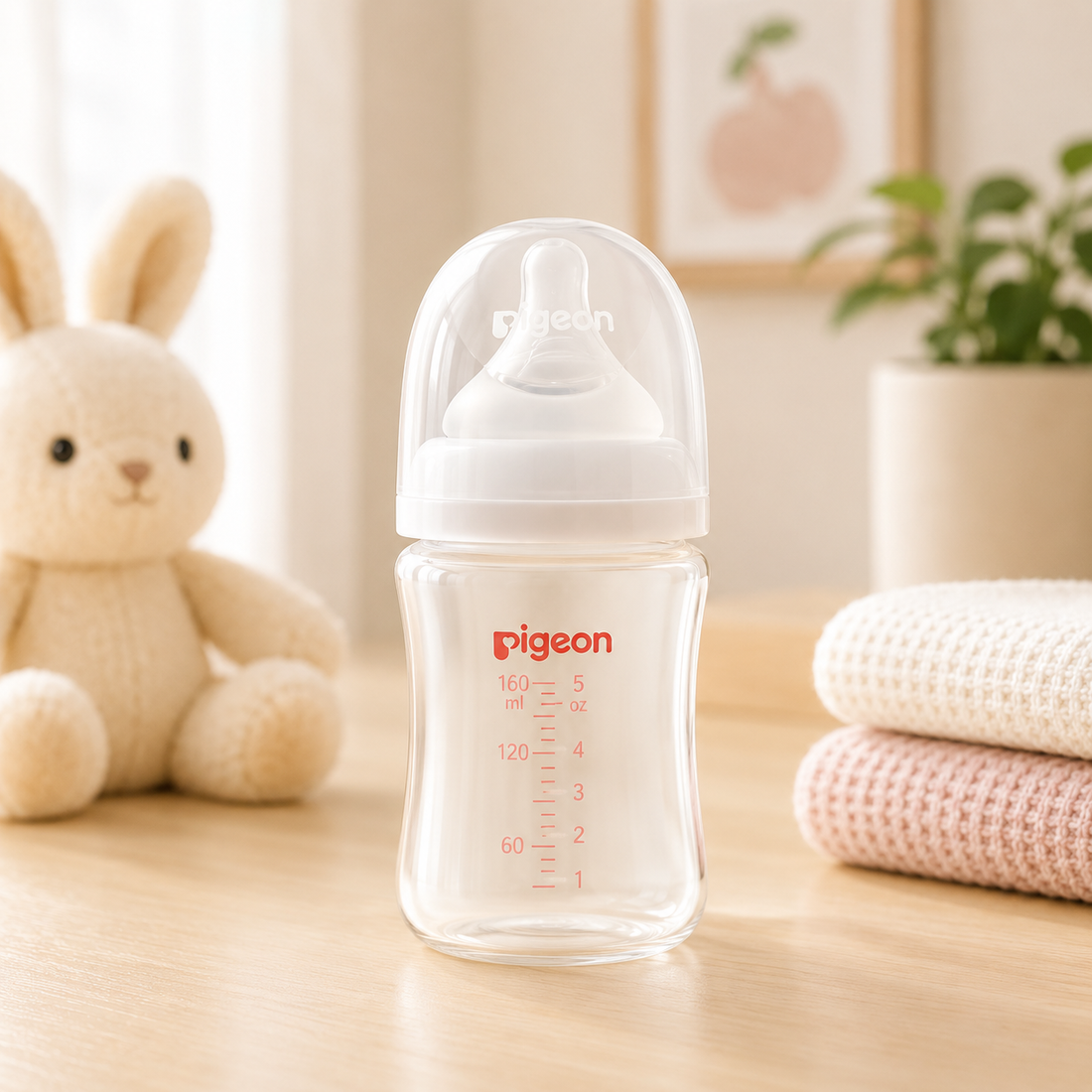 PIGEON SOFTOUCH BPP WIDE NECK NURSING BOTTLE 160ML LOGO