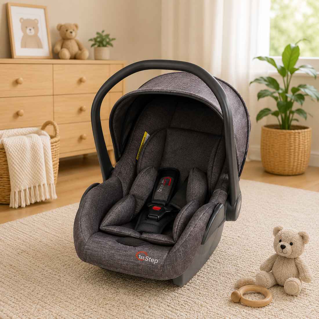 2-IN-1 BABY CARRIER & CAR SEAT – 0–18 MONTHS (GREY UNISEX)