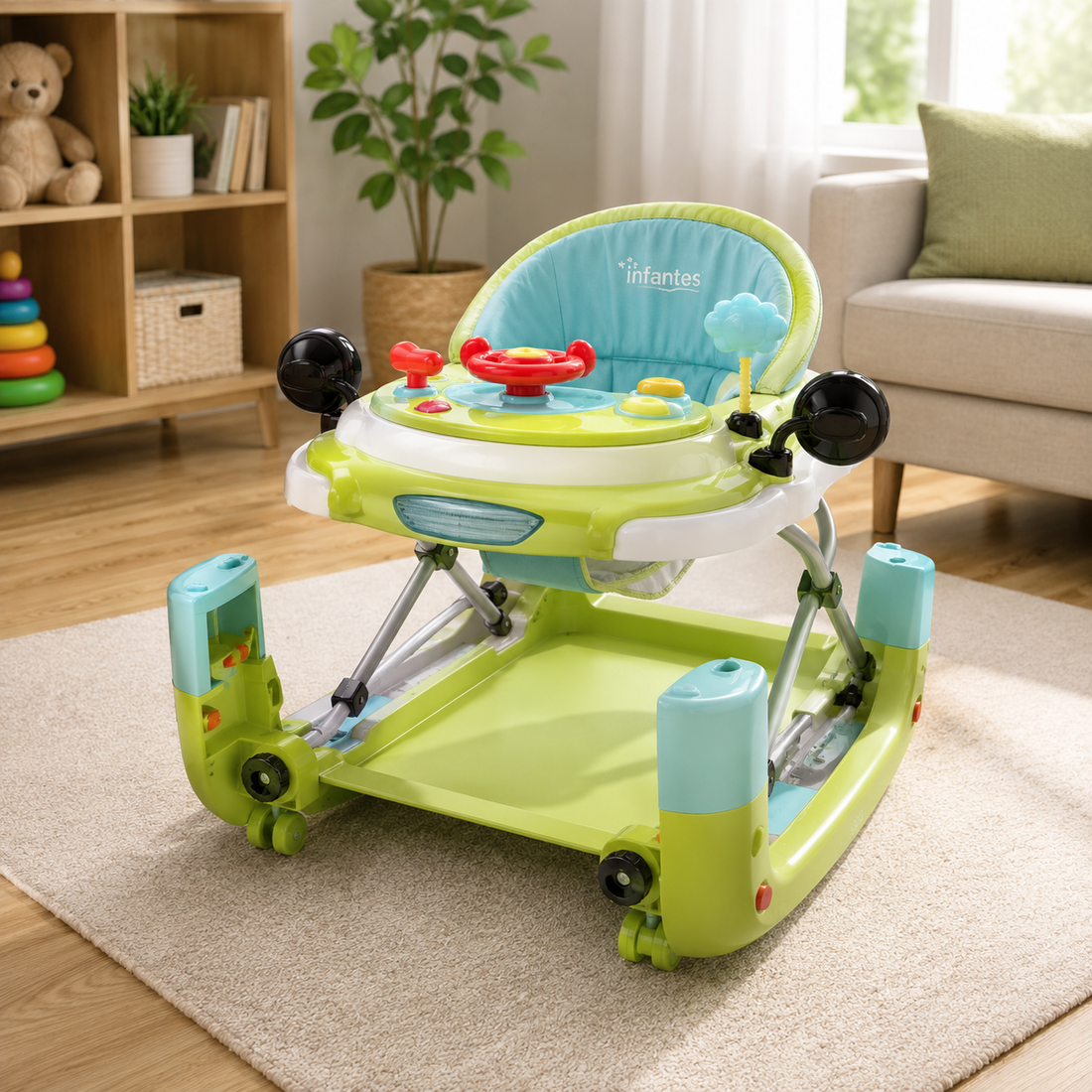 INFANTES PREMIUM BABY WALKER - GREEN