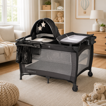 PREMIUM BABY PLAYPEN COT WITH CHANGING STATION