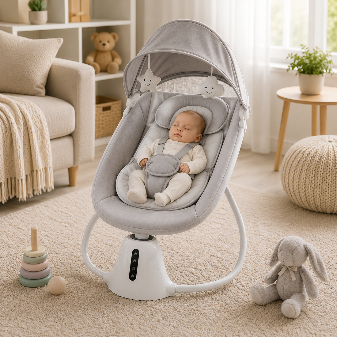 MASTELA ELECTRIC BABY ROCKER - WHITE