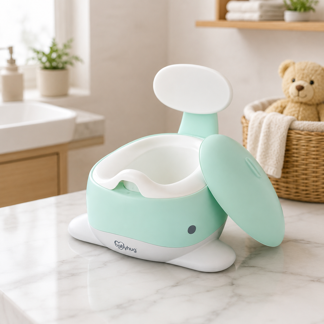 TINNIES BABY WHALE POTTY CHAIR - CYAN