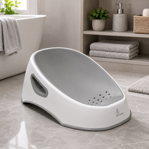 ERGONOMIC BABY BATH SUPPORT SEAT - GREY