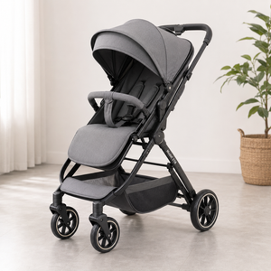 COMPACT LUXURY BABY STROLLER - GREY