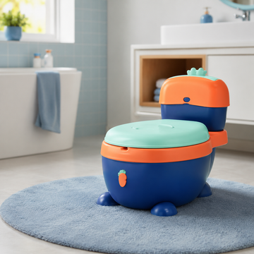 CARTOON BABY POTTY TRAINING TOILET SEAT - BLUE