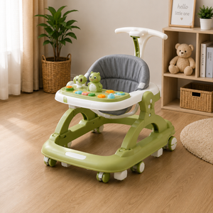 PREMIUM PUSH HANDLE BABY WALKER - GREEN