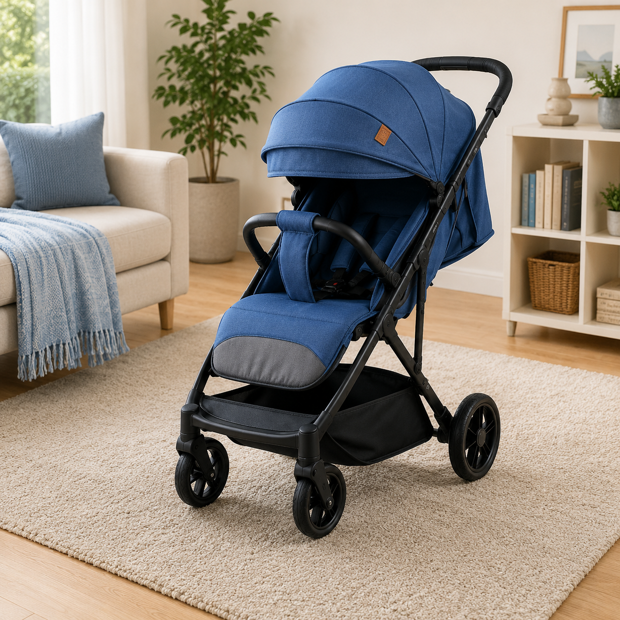 PREMIUM COMPACT BABY STROLLER - BLUE