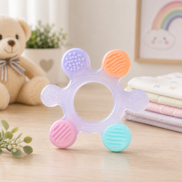 FARLIN SILICONE GUM SOOTHER - LAVENDAR STARFISH