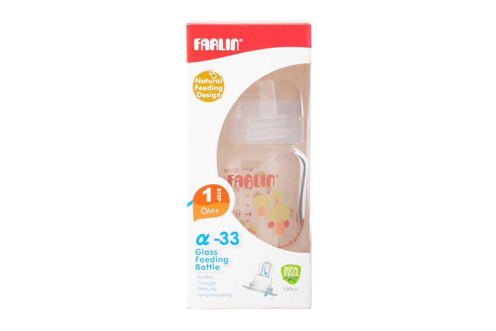 FARLIN WIDE NECK GLASS FEEDER 120ML B001-12