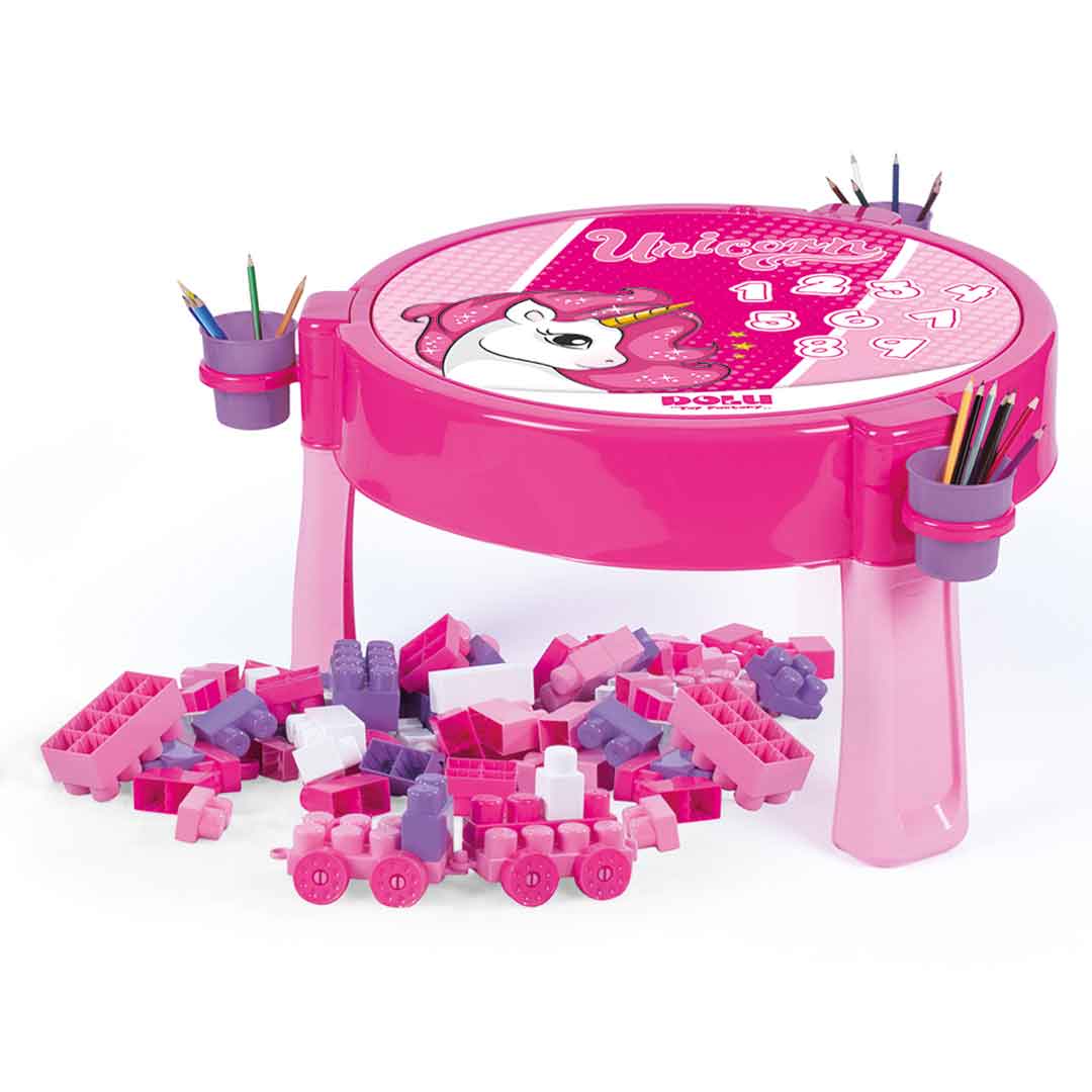 DOLU UNICORN ACTIVITY TABLE 100PCS JUMBO BLOCKS