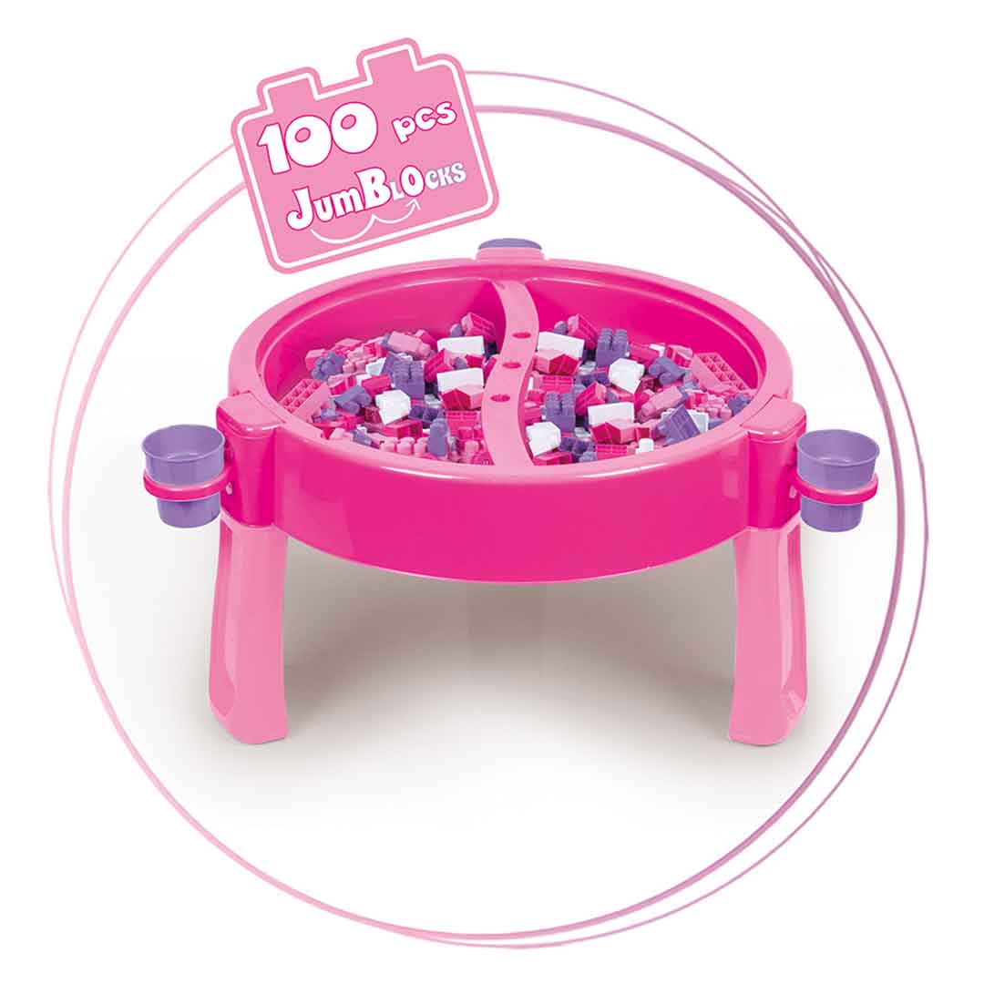 DOLU UNICORN ACTIVITY TABLE 100PCS JUMBO BLOCKS