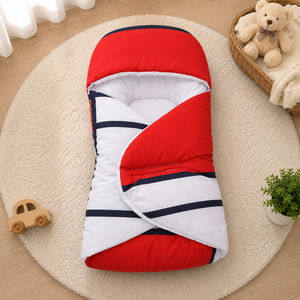 SOLID COTTON POLYESTER BABY CARRY NEST - RED