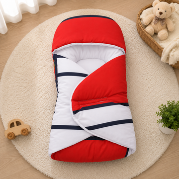 SOLID COTTON POLYESTER BABY CARRY NEST - RED