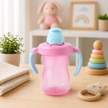 PIGEON PETITE STRAW BOTTLE 150ML (PINK)