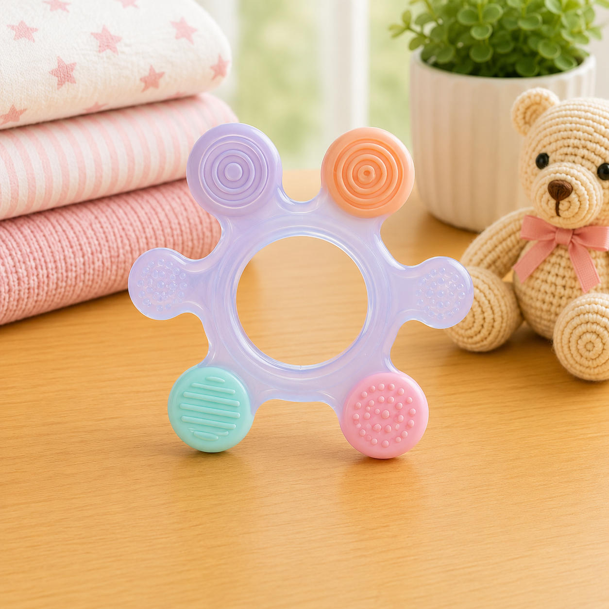 FARLIN SILICONE GUM SOOTHER - INDIGO STARFISH