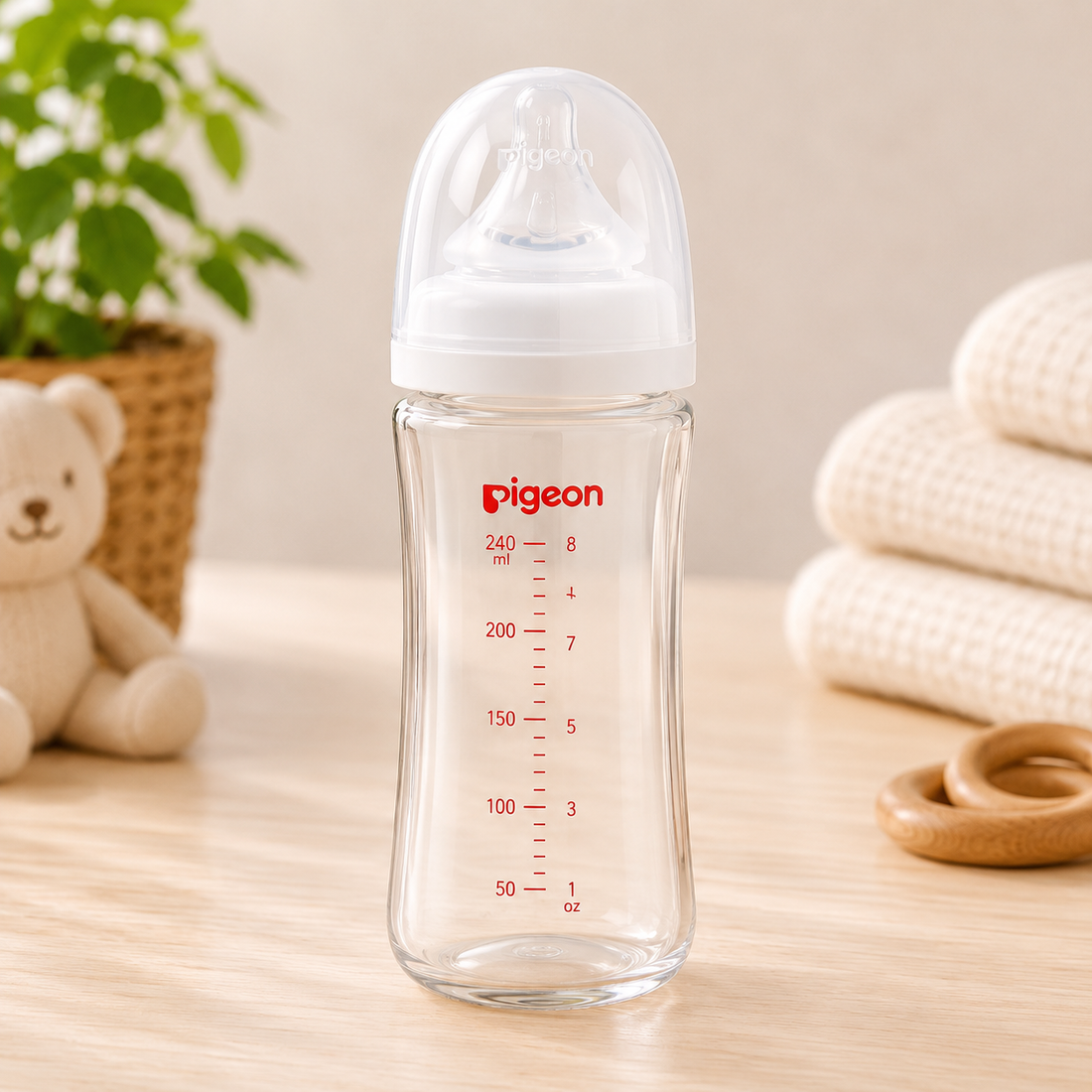 PIGEON SOFTOUCH BPP NURSING BOTTLE GLASS 240ML