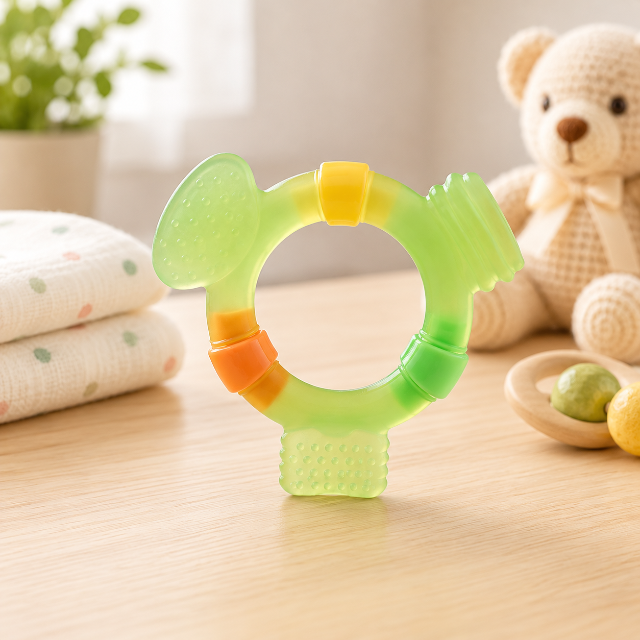 PIGEON BABY TEETHER TOY (7+ MONTHS) BPA-FREE & SENSORY STIMULATING