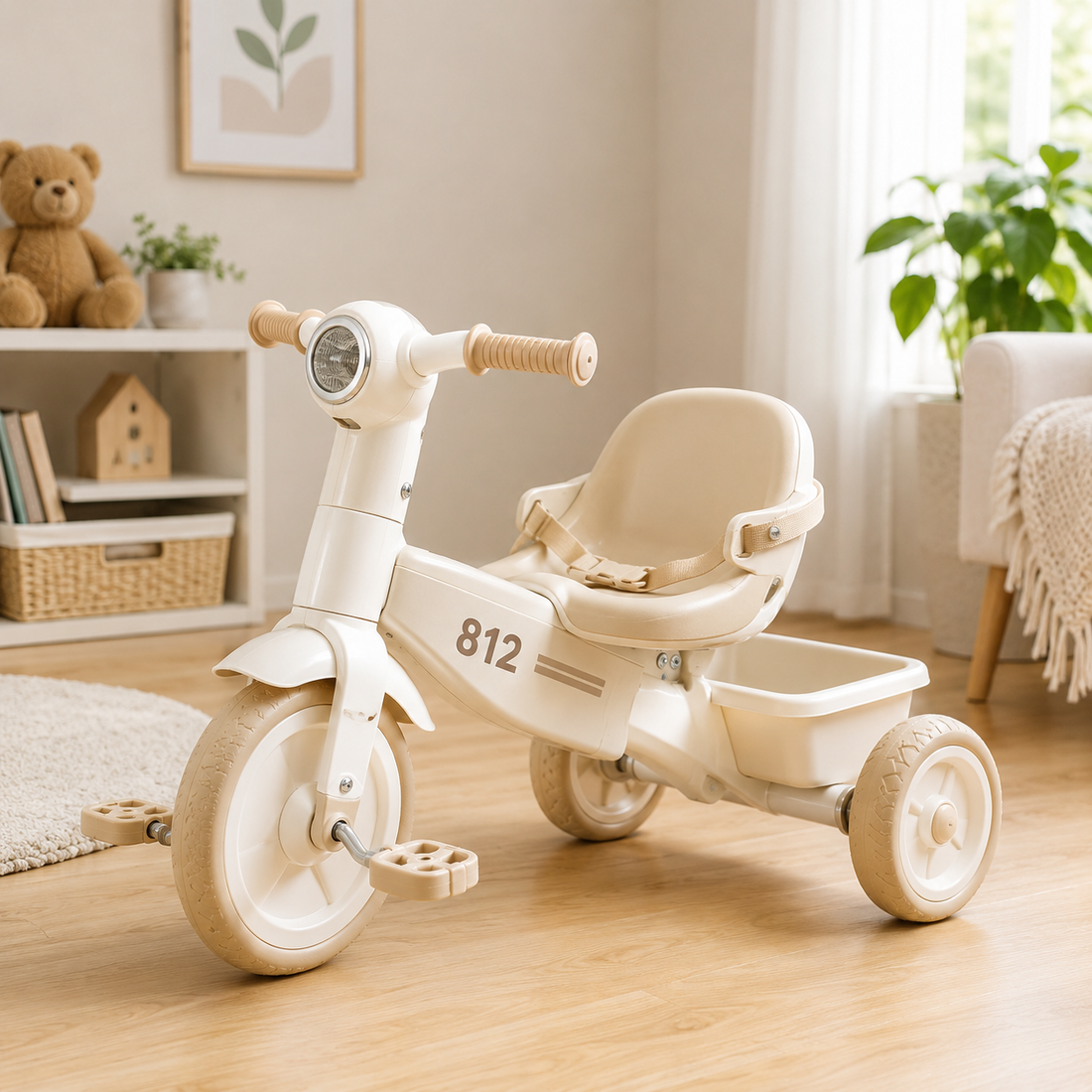 VINTAGE STYLE KIDS SCOOTER TRICYCLE - WHITE