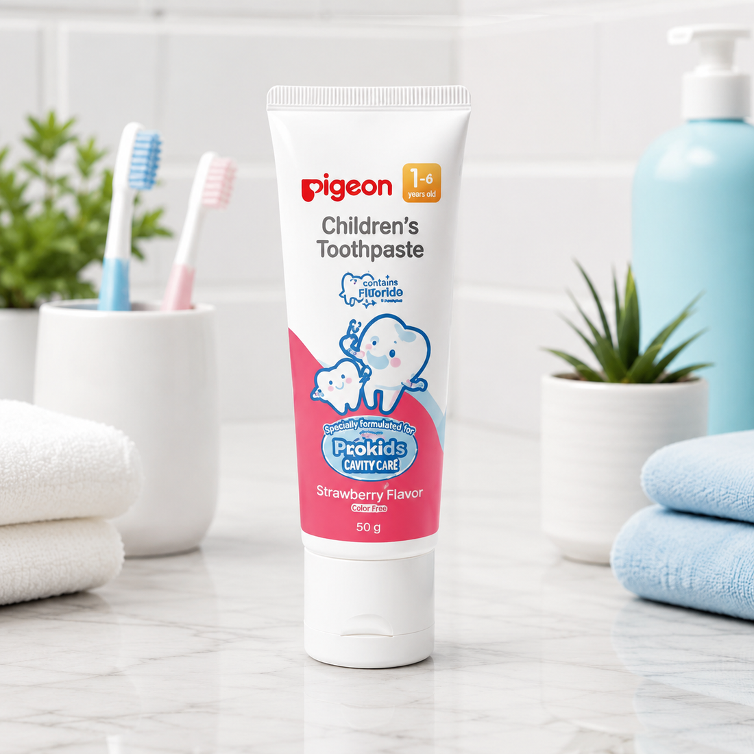 PIGEON CHILDREN’S TOOTHPASTE STRAWBERRY 1+ 45GM