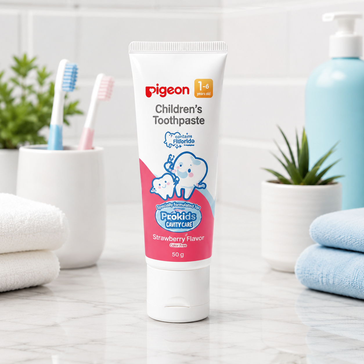 PIGEON CHILDREN’S TOOTHPASTE STRAWBERRY 1+ 45GM