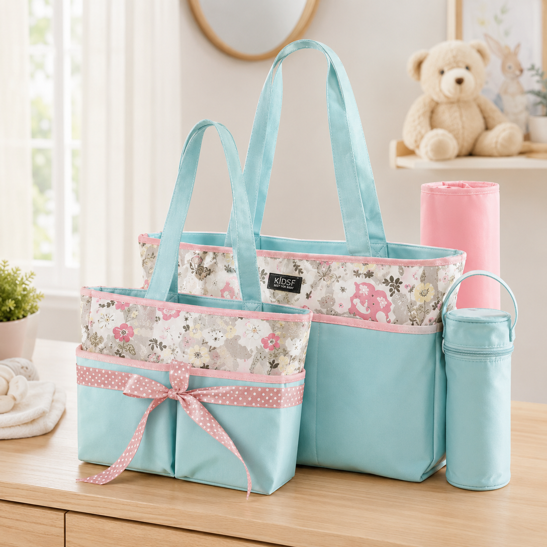 Baby Diaper Bag - Set Floral