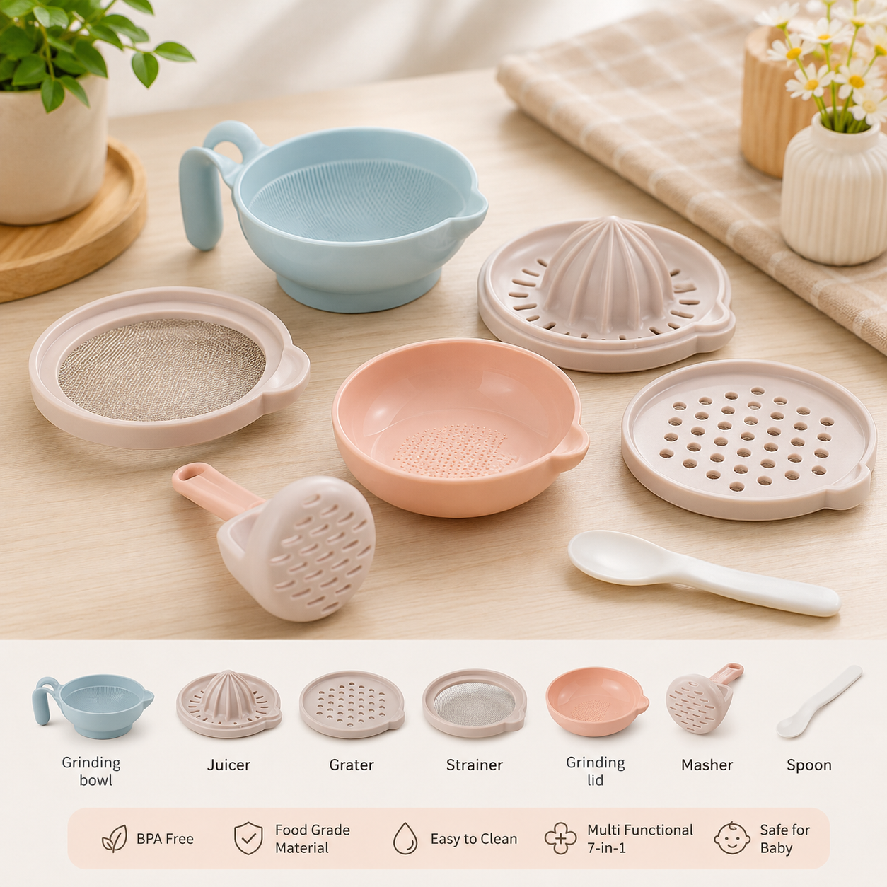 PIGEON HOME BABY FOOD MAKER 6-IN-1 SET