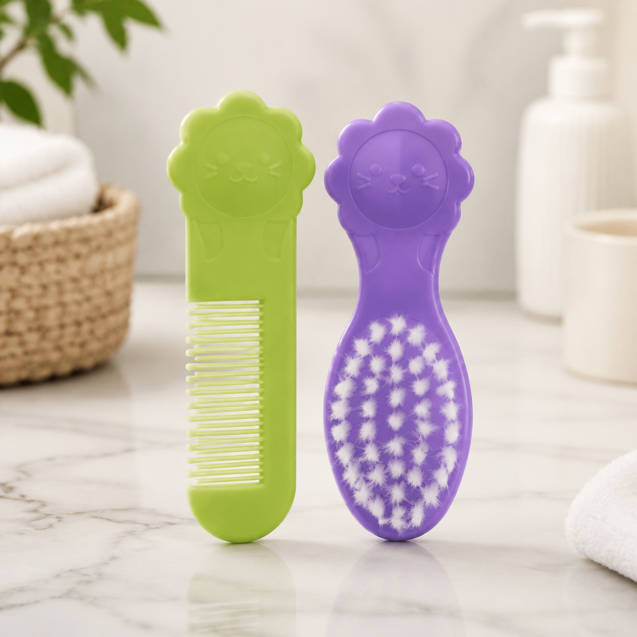 PIGEON BABY COMB AND BRUSH SET