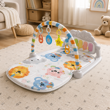 JOYOUS BABY PEDAL PIANO PLAY GYM MAT - GREY