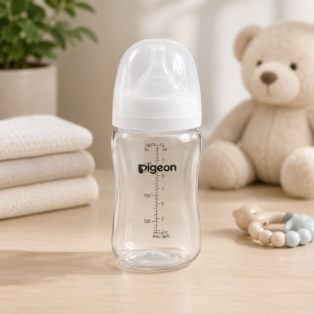 PIGEON SOFTOUCH WIDE NECK FEEDER T-ESTER 200ML LOGO