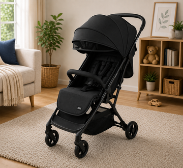 LUXURY COMPACT BABY STROLLER - BLACK