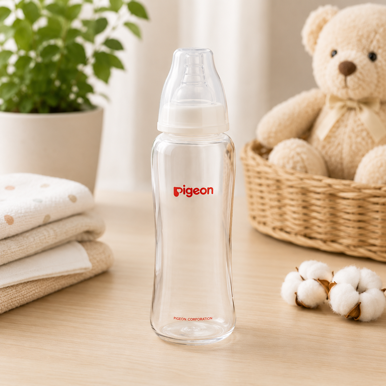 PIGEON SLIM NECK NURSING BOTTLE WITH PERISTALTIC NIPPLE