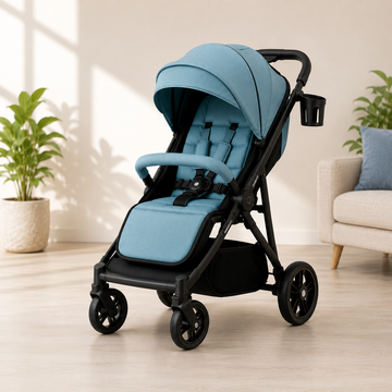 PREMIUM FOLDABLE BABY STROLLER - BLUE