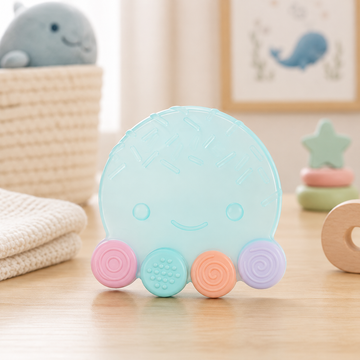 FARLIN SILICONE GUM SOOTHER - GREEN OCTOPUS