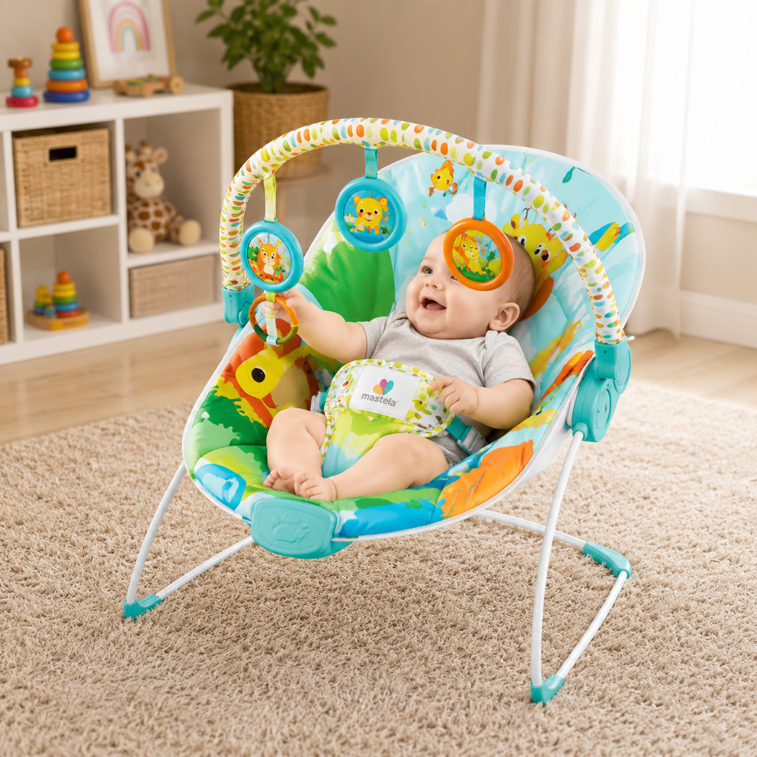MASTELA MUSIC & SOOTHE BABY BOUNCER - BLUE