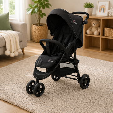TINNIES BABY STROLLER 3 WHEELER - BLACK