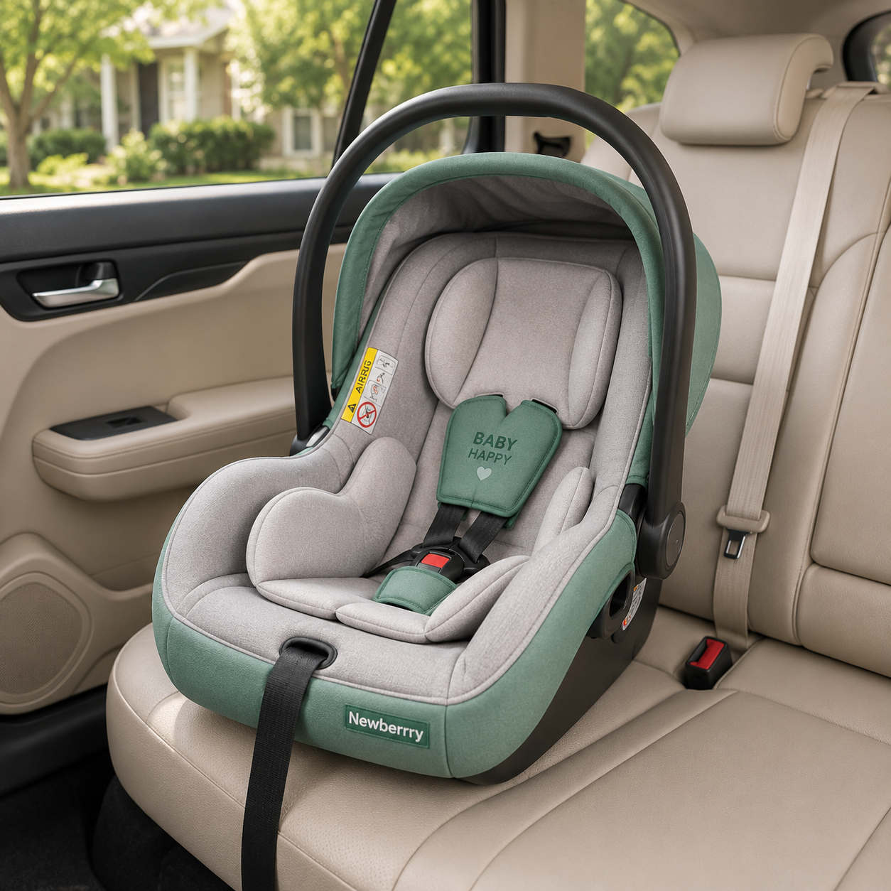 INFANTES BABY CARRY COAT CAR SEAT - GREEN