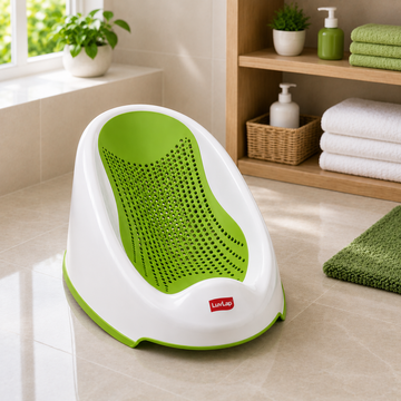 BREATHABLE BABY BATH SUPPORT SEAT - GREEN