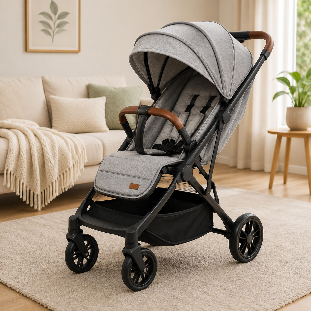 PREMIUM LUXURY BABY STROLLER - GREY