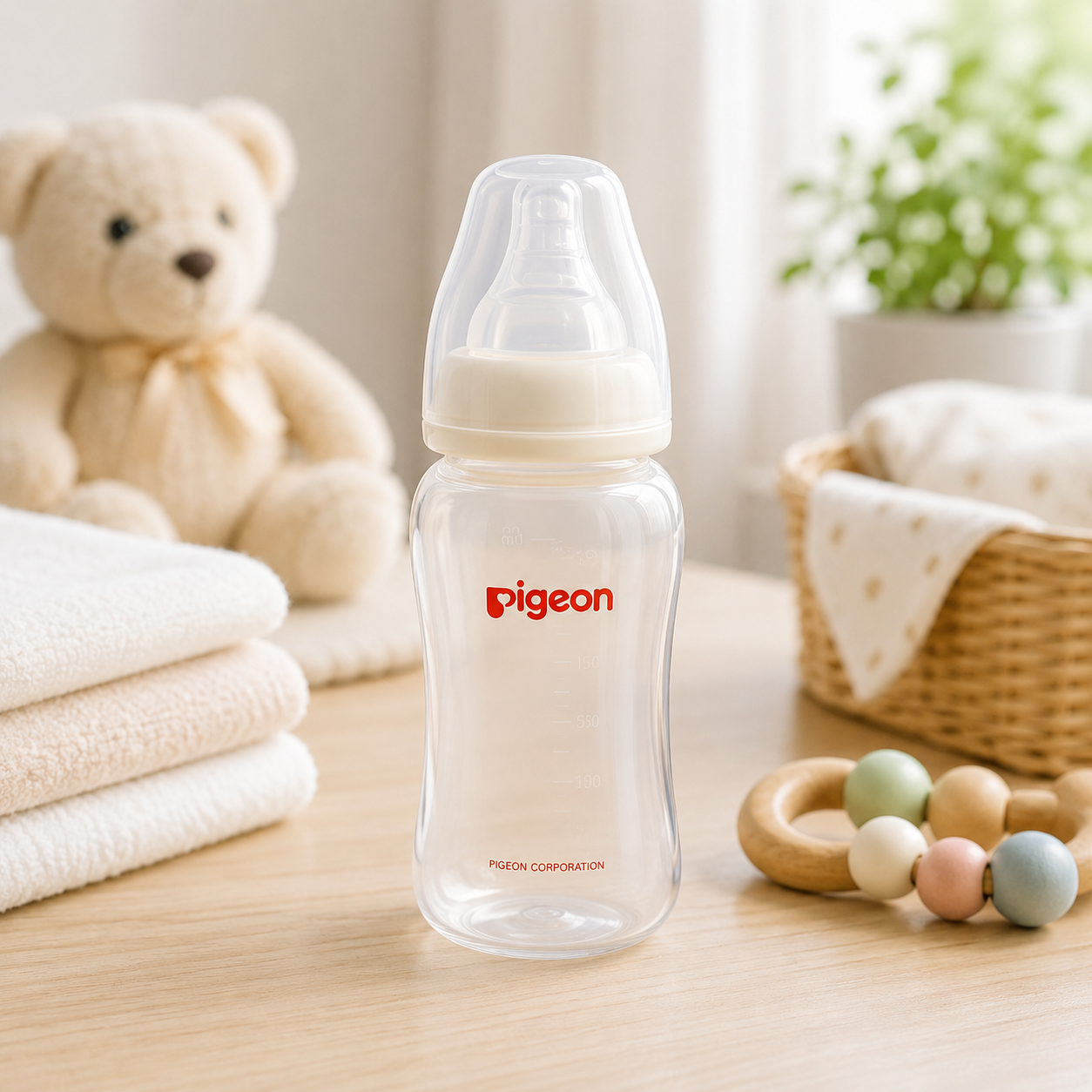 PIGEON SLIM NECK NURSING BOTTLE WITH PERISTALTIC NIPPLE 150ml