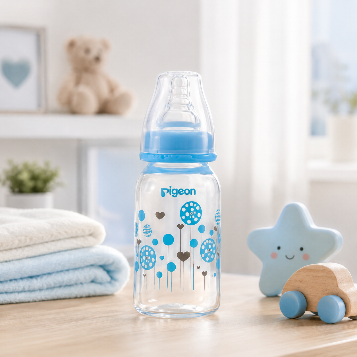 PIGEON NURSING BOTTLE – CRYSTAL PP WITH ANTI-COLIC TEAT