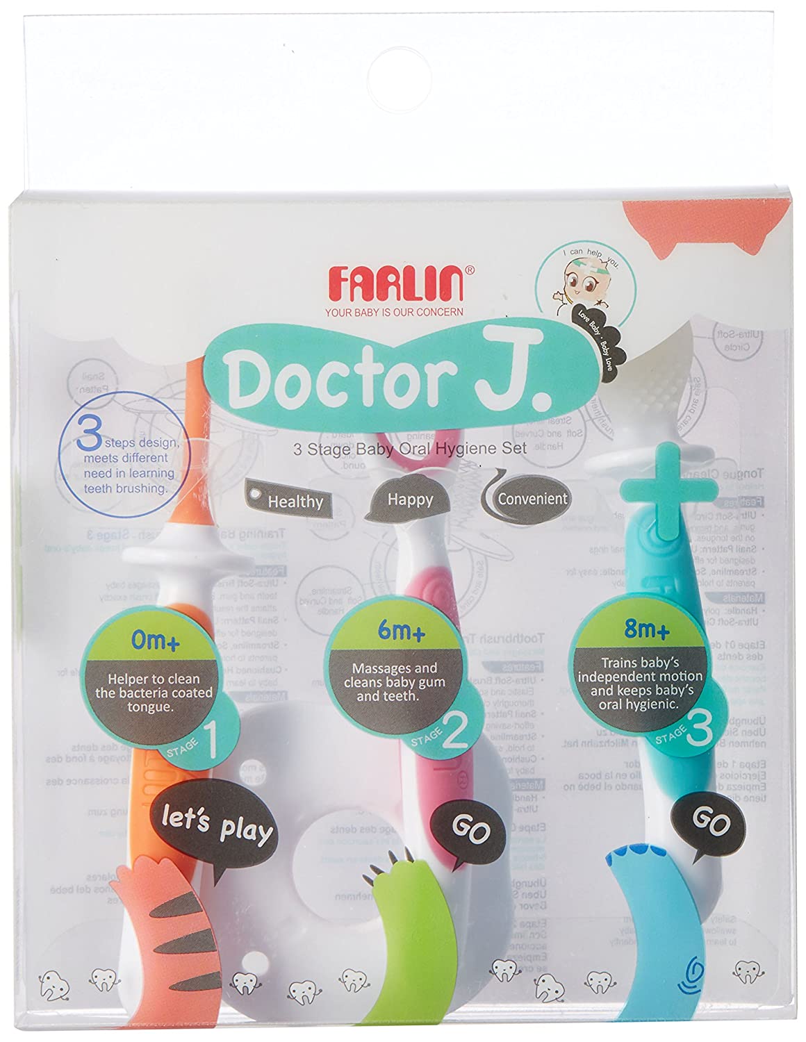 FARLIN 3 STAGE BABY ORAL HYGIENE SET BDT-005-E