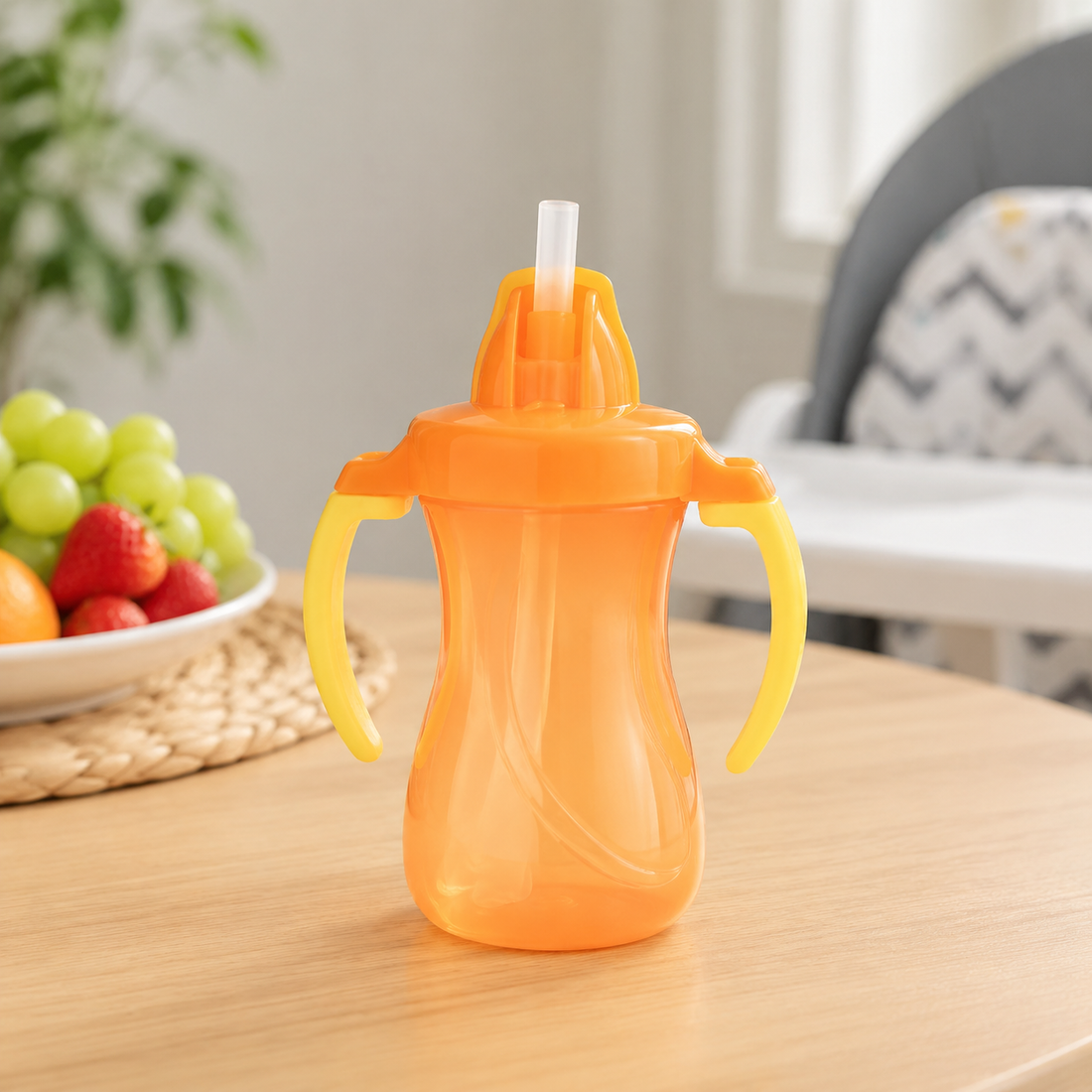 PIGEON PETITE TRAINING STRAW BOTTLE 150ML (ORANGE)