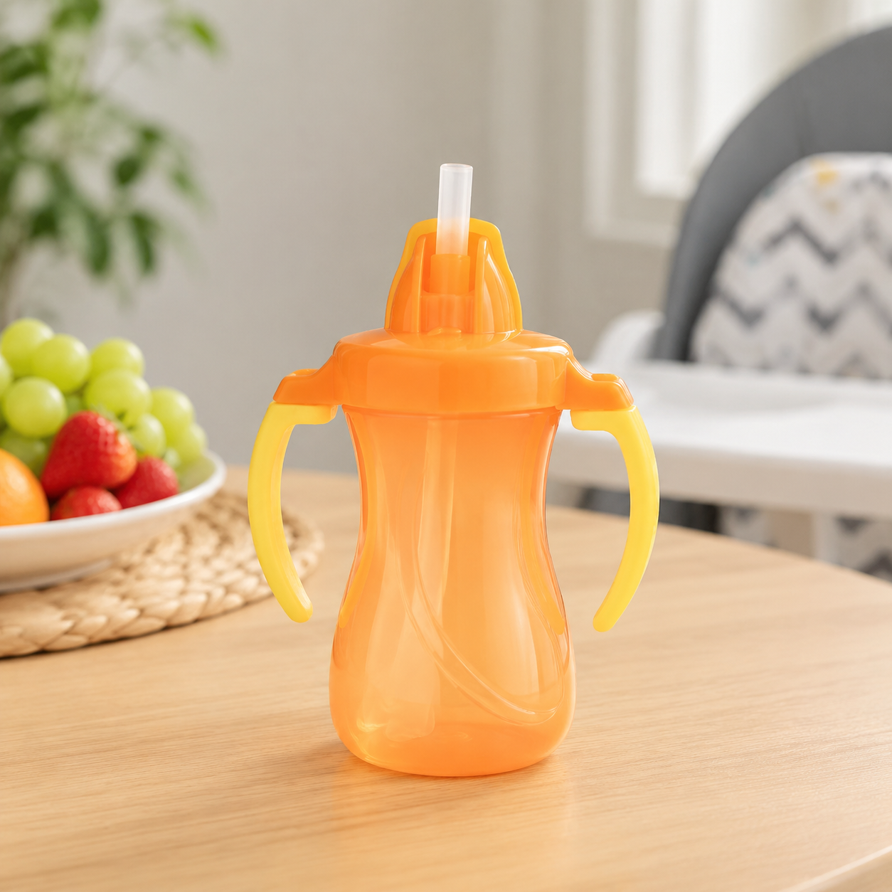 PIGEON PETITE TRAINING STRAW BOTTLE 150ML (ORANGE)