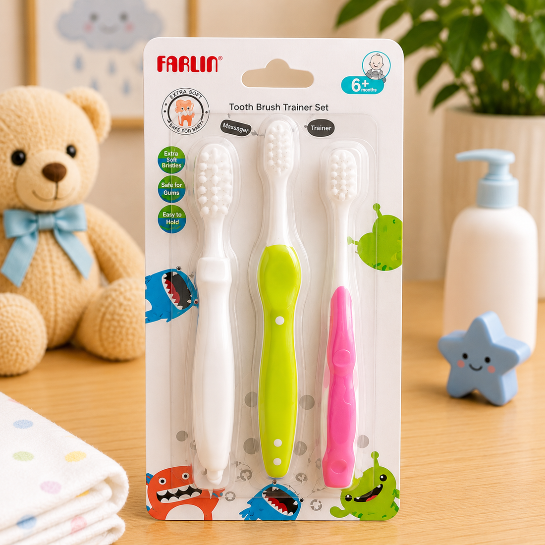 FARLIN THREE STAGES TOOTH BRUSH SET