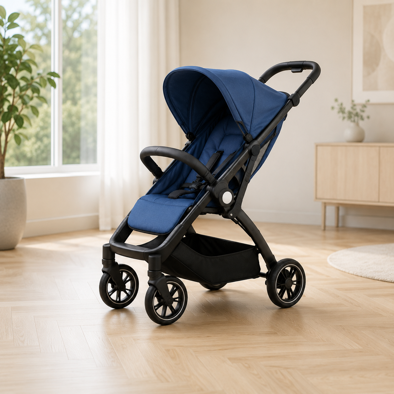 PREMIUM 2-IN-1 BABY STROLLER & CAR SEAT - BLUE