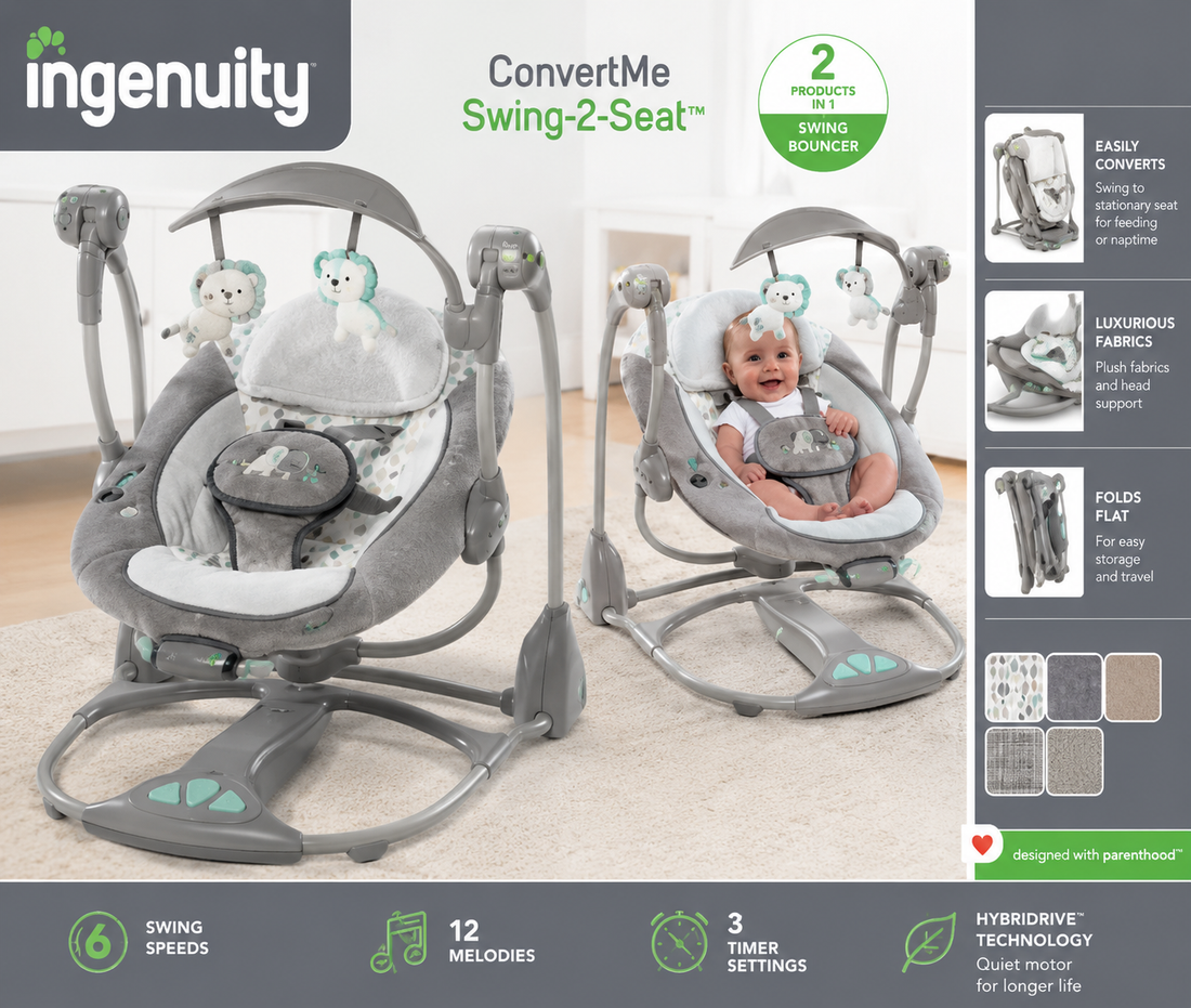 INGENUITY CONVERTME SWING-2-SEAT BABY SWING